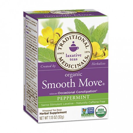 TRADITIONAL MEDICINALS TEA ORGANIC SMOOTH MOVE PEPPERMINT 20 BG