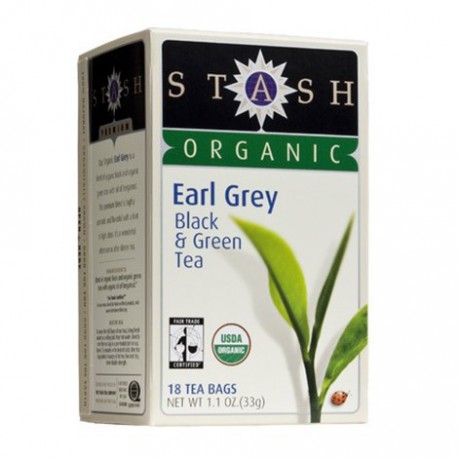 STASH ORGANIC EARL GREY GREEN & BLACK TEA 18 BG