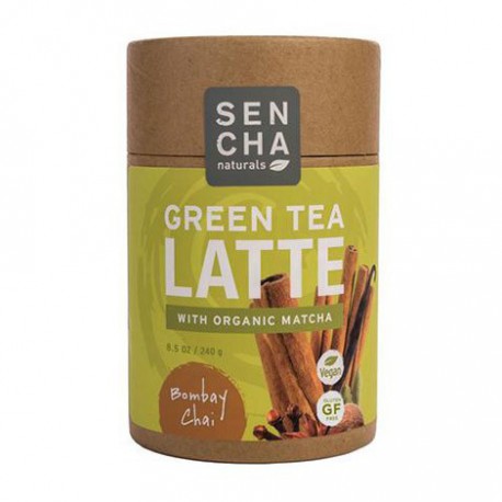 SENCHA NATURALS GREEN TEA LATTE WITH ORGANIC MATCHA BOMBAY CHAI 240 G