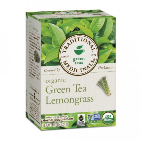 TRADITIONAL MEDICINALS TEA ORGANIC GREEN TEA WITH LEMONGRASS 20 BG