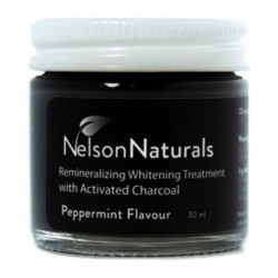 NELSON NATURALS REMINERALIZING TOOTHPASTE ACTIVATED CHARCOAL PEPPERMINT 30 ML