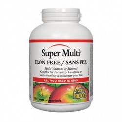 NATURAL FACTORS SUPER MULTI IRON FREE 180 TB