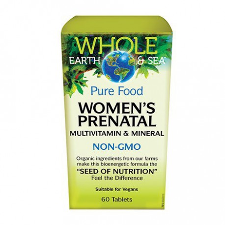 NATURAL FACTORS WHOLE EARTH & SEA WOMEN'S PRENATAL MULTIVITAMIN & MINERAL 60 TB