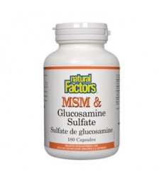 NATURAL FACTORS MSM & GLUCOSAMINE SULFATE 180 CP