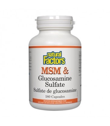 NATURAL FACTORS MSM & GLUCOSAMINE SULFATE 180 CP