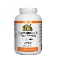 NATURAL FACTORS GLUCOSAMINE & CHONDROITIN SULFATE 900MG 240 CP