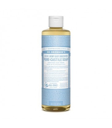 DR. BRONNER'S ORGANIC CASTILE LIQUID SOAP BABY UNSCENTED 472 ML
