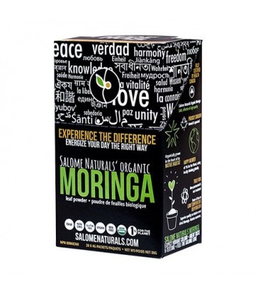 SALOME NATURALS ORGANIC MORINGA POWDER STICK PACKS UNFLAVOURED 20 PK