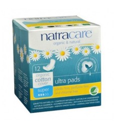 NATRACARE ORGANIC ULTRA SUPER PADS WITH WINGS 12 PK