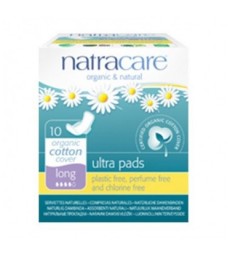 NATRACARE ORGANIC LONG ULTRA WITH WINGS PADS 10 PK