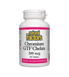 NATURAL FACTORS CHROMIUM GTF CHELATE 200MCG 90 TB