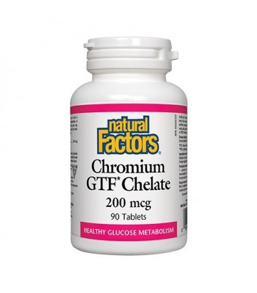 NATURAL FACTORS CHROMIUM GTF CHELATE 200MCG 90 TB