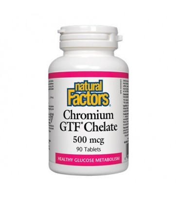 NATURAL FACTORS CHROMIUM GTF CHELATE 500MCG 90 TB