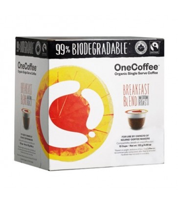 ONECOFFEE SINGLE SERVE COFFEE ORGANIC BREAKFAST BLEND 12 PK