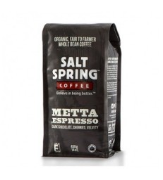 SALT SPRING COFFEE ORGANIC WHOLE BEAN METTA ESPRESSO 400 G