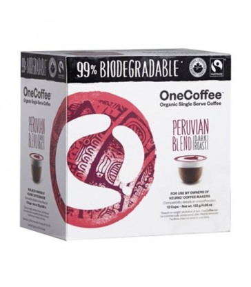 ONECOFFEE SINGLE SERVE COFFEE ORGANIC PERUVIAN BLEND 12 PK