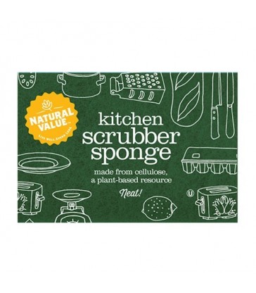 NATURAL VALUE KITCHEN SCRUBBER SPONGE 1 EA