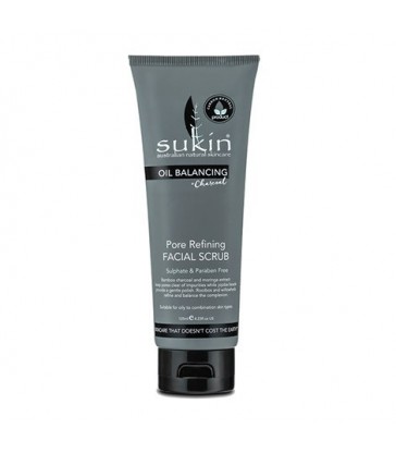 SUKIN OIL BALANCING + CHARCOAL PORE REFINING FACIAL SCRUB 125 ML